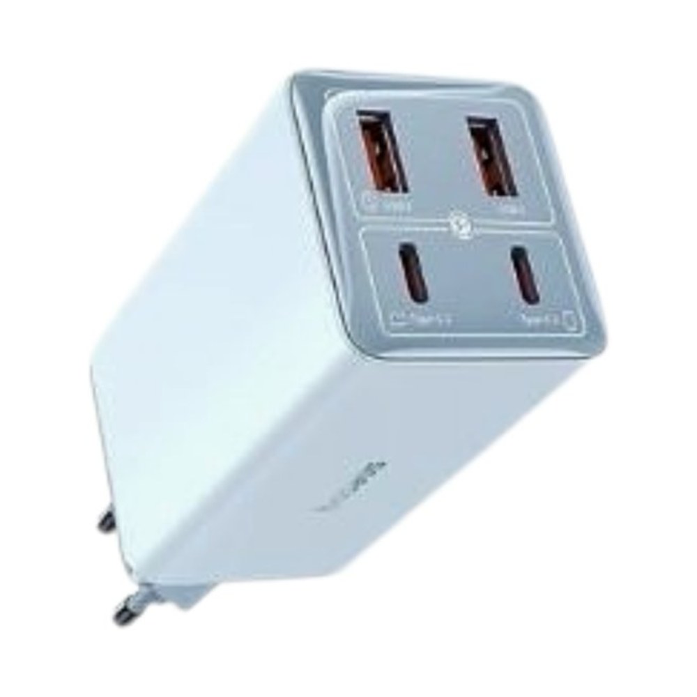 תחנת עגינה /מטען מהיר 4 יציאות + כבל Baseus GaN6 Pro 100W - לבן