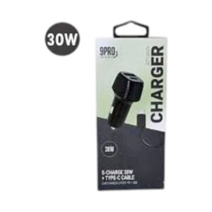 מטען רכב מהיר 9PRO S-CHARGE 30W + כבל Lightning לאייפון