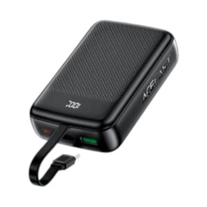 מטען נייד Acefast | ‏20000mAh | ‏22.5W | צג וכבל USB-C מובנה