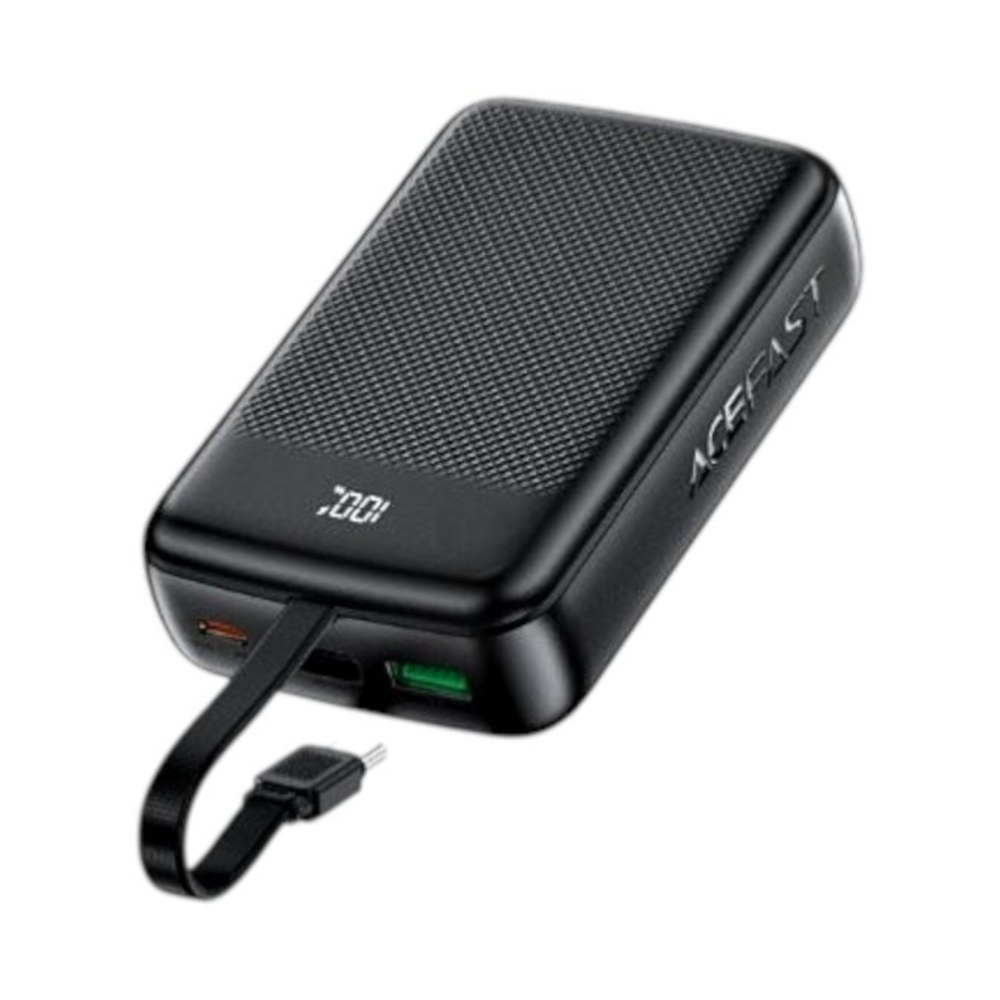 מטען נייד Acefast | ‏20000mAh | ‏22.5W | צג וכבל USB-C מובנה