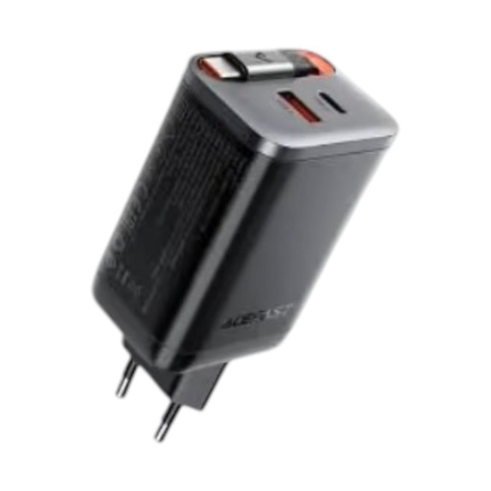 מטען קיר מהיר ACEFAST A111 67W GaN | 3 יציאות + כבל USB-C נשלף