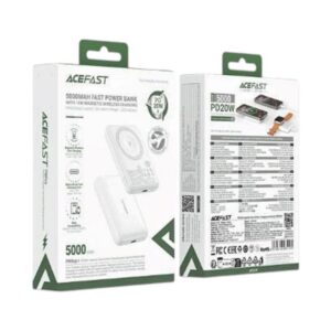 מטען נייד מגנטי Acefast M25 | ‏3 ב־1 | ‏5000mAh | לאייפון ולשעון