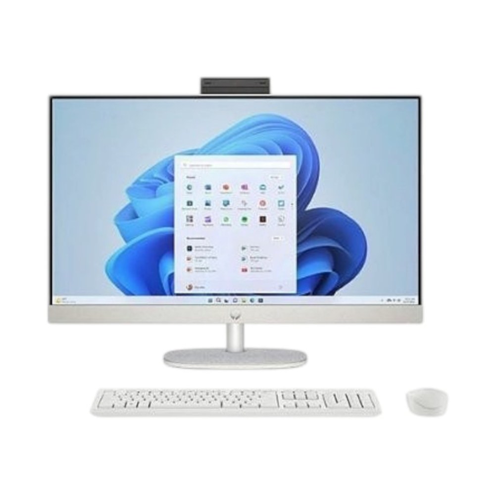 מחשב שולחני All-in-One HP 24" 24-cr2006nj Ultra5 225U/16GB (1x16GB) DDR5/512G NVMe /Windows 11 HOME/ White/3yw