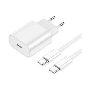 סט מטען מהיר מקורי לאייפון Apple 20W USB-C To USB-C (אורך 1 מטר) – יבואן רשמי