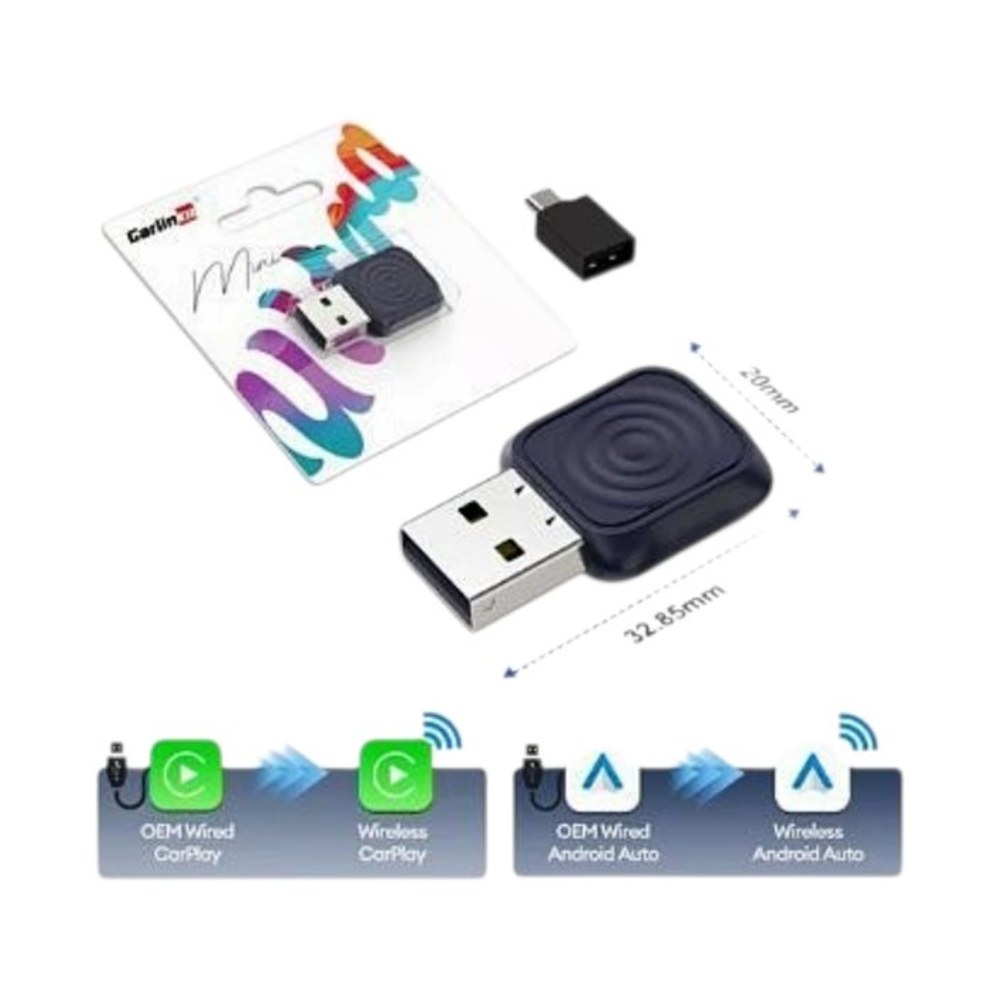 מתאם carplay android auto אלחוטי לרכב carlinkit mini ultra