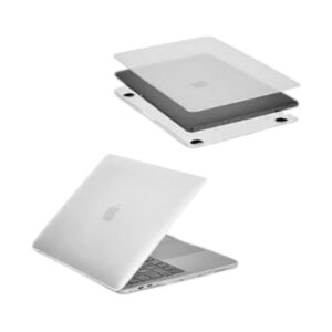 Case-Mate Snap-On Hardshell Cover Impact & Scratch Protection with Keyboard Cover for Apple MacBook Pro 13 (US & UK Layout, Smoke)-לבן