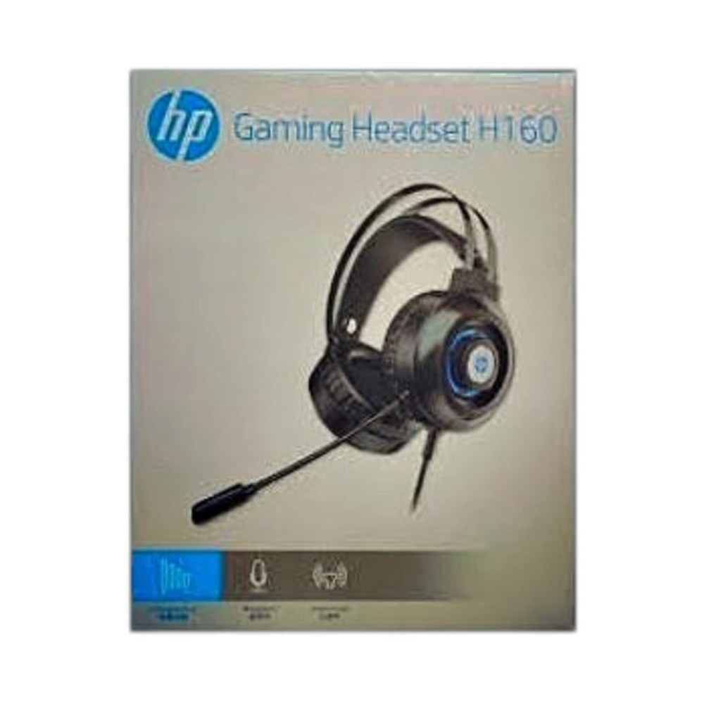 אוזניות גיימינג חוטיות HP H160 | עם מיקרופון | שחור