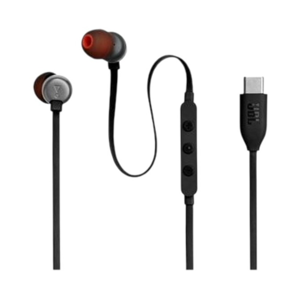 אוזניות חוטיות JBL Tune 310C | חיבור USB-C | עם מיקרופון | שחור