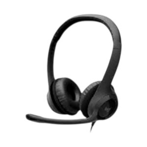 אוזניות קשת Logitech H390 USB עם מיקרופון מסנן רעשים - צבע שחור