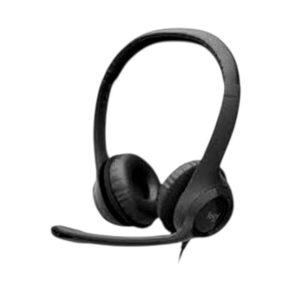 אוזניות קשת Logitech H390 USB עם מיקרופון מסנן רעשים - צבע שחור