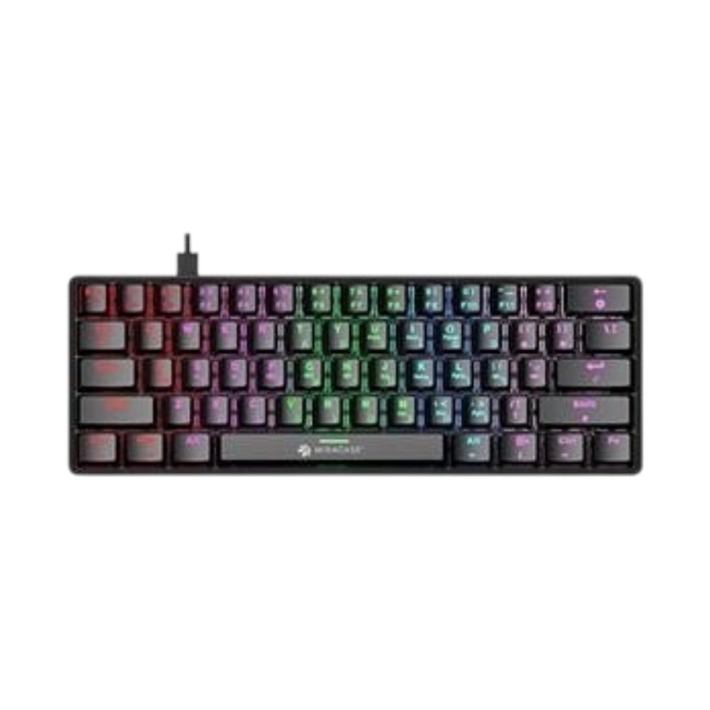 מקלדת גיימינג מכנית חוטית Miracase MMCK100 RGB – סוויץ' אדום – שחור