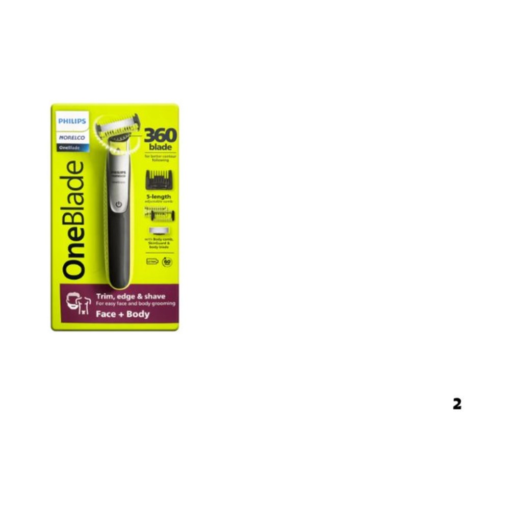 מארז Philips OneBlade 360 Face + Body – כולל 3 להבים (2 לפנים + 1 לגוף) דגם QP2834/70