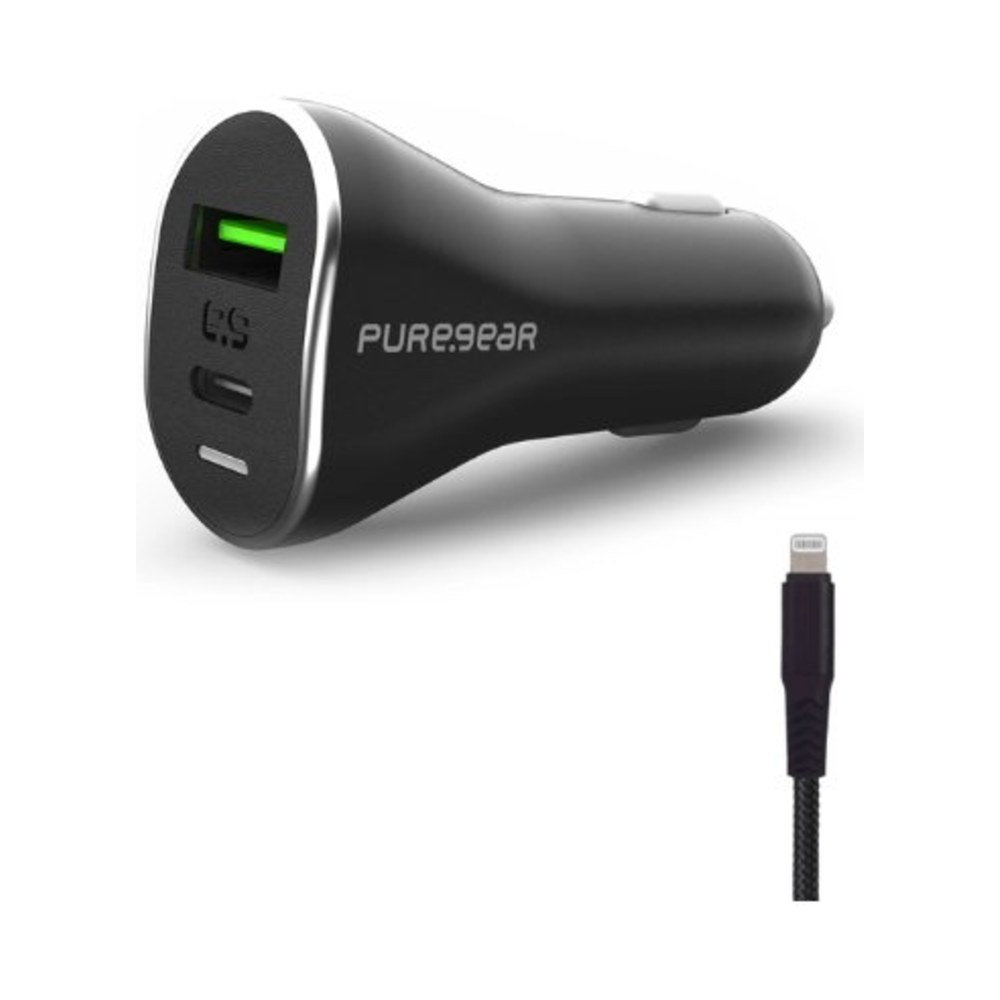 מטען רכב מהיר PureGear 48W | לאייפון Lightning