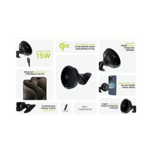PureGear Wireless Charging Magnetic Qi2 Mount-טעינה מהירה 15W