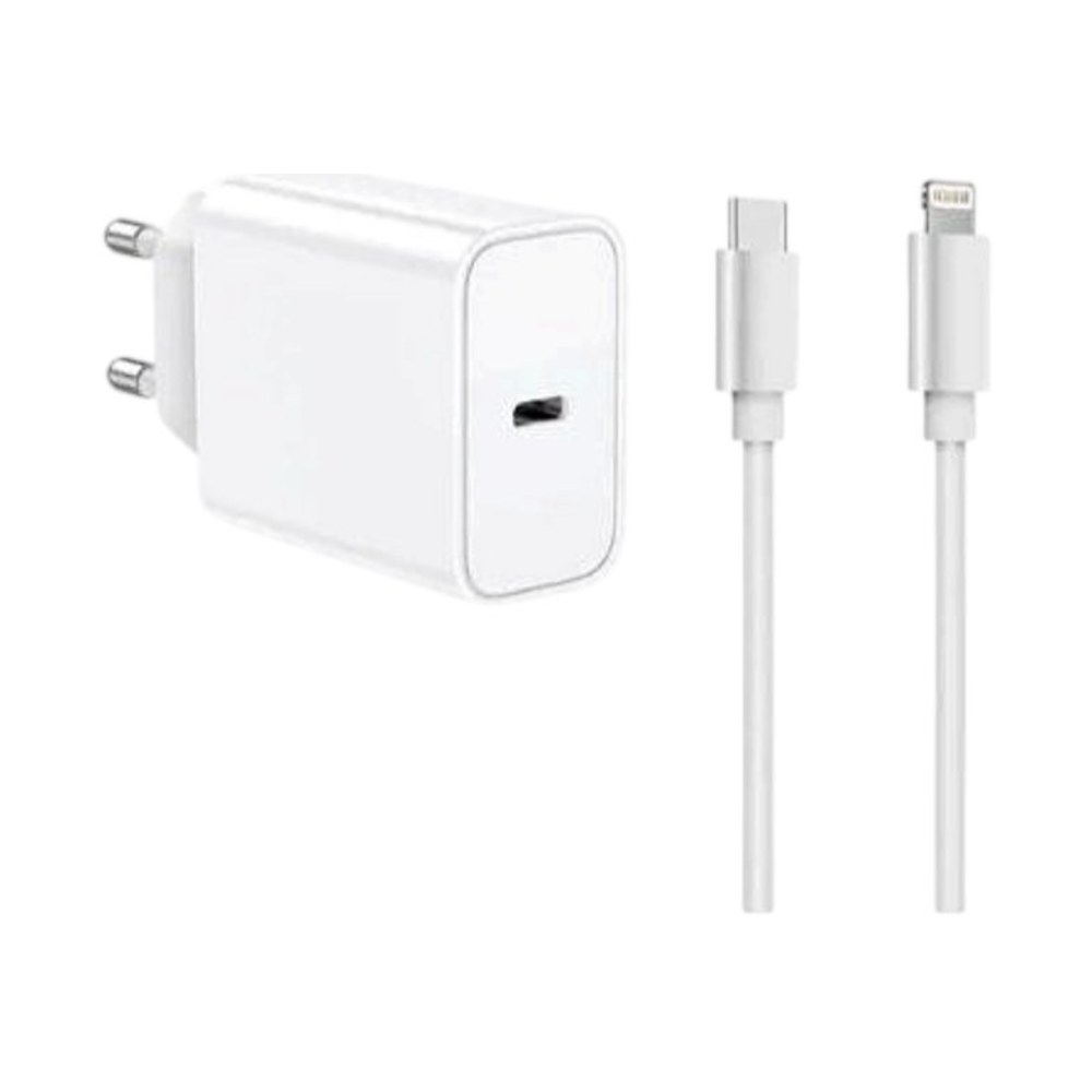 סט מטען כפול לאייפון | יציאות USB-C + USB-A | כולל כבל Lightning